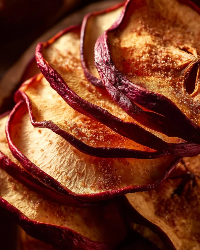 Crunchy air fryer cinnamon apple chips in a bowl, a healthy snack option