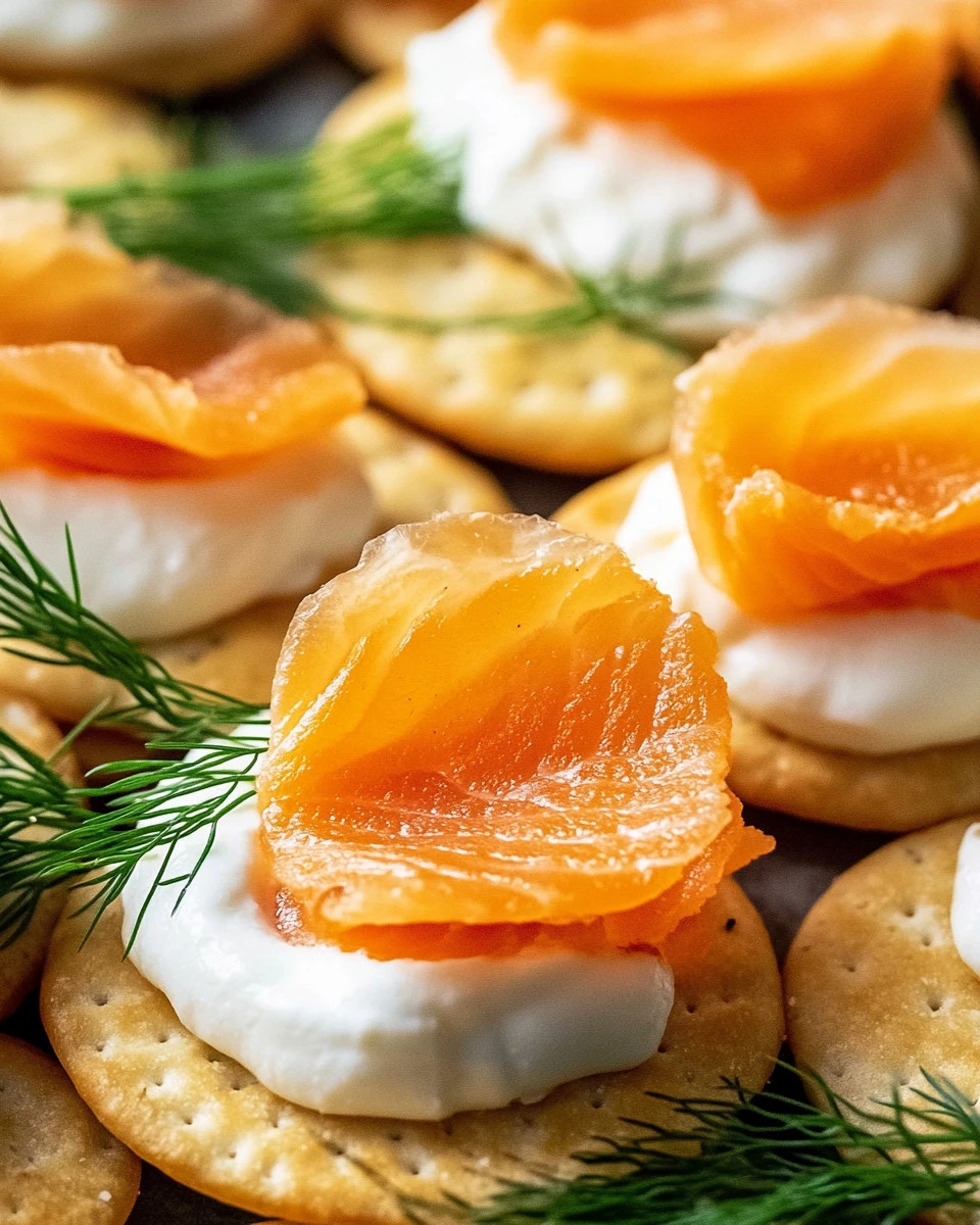 Delicious blini topped with smoked salmon, served on a white plate.