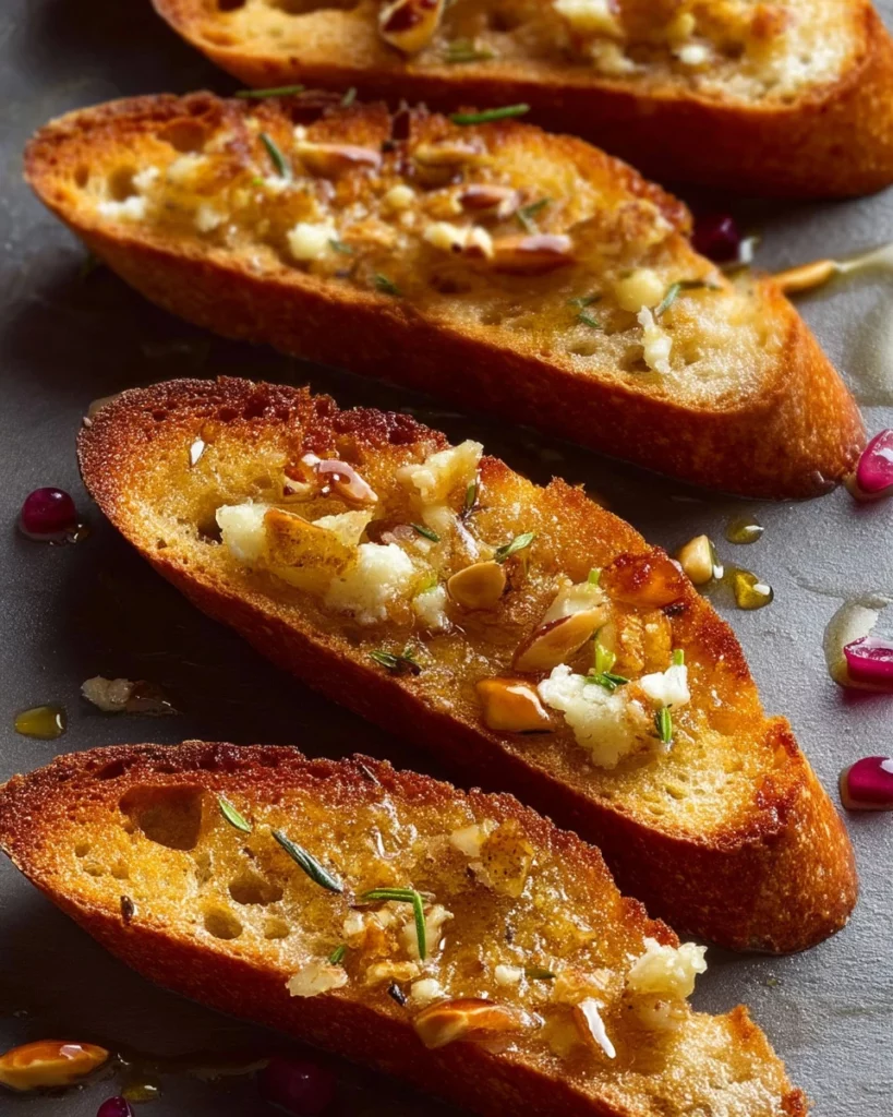 Delicious crostini topped with fresh ingredients for a perfect appetizer.