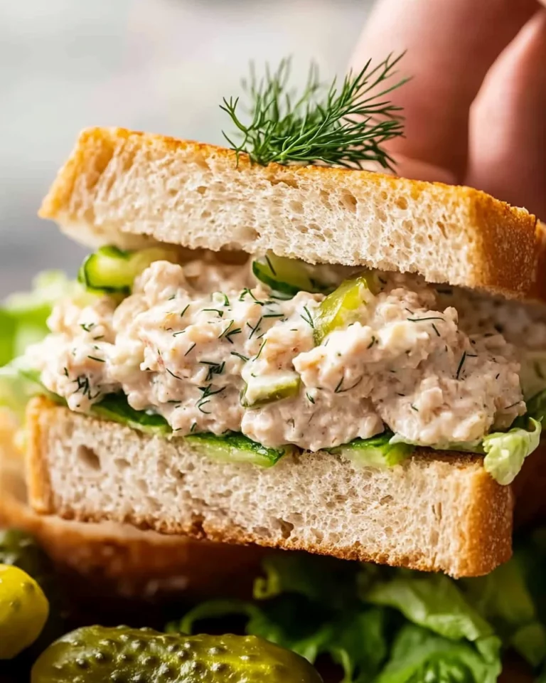A mouthwatering tuna sandwich on whole grain bread with fresh vegetables