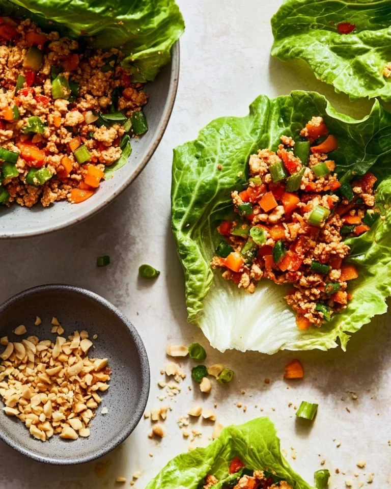 Plate of delicious vegetarian lettuce wraps with fresh vegetables and sauces