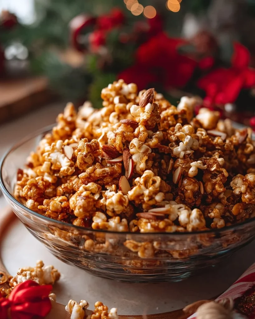 Festive Christmas popcorn candy for holiday celebrations and gifting