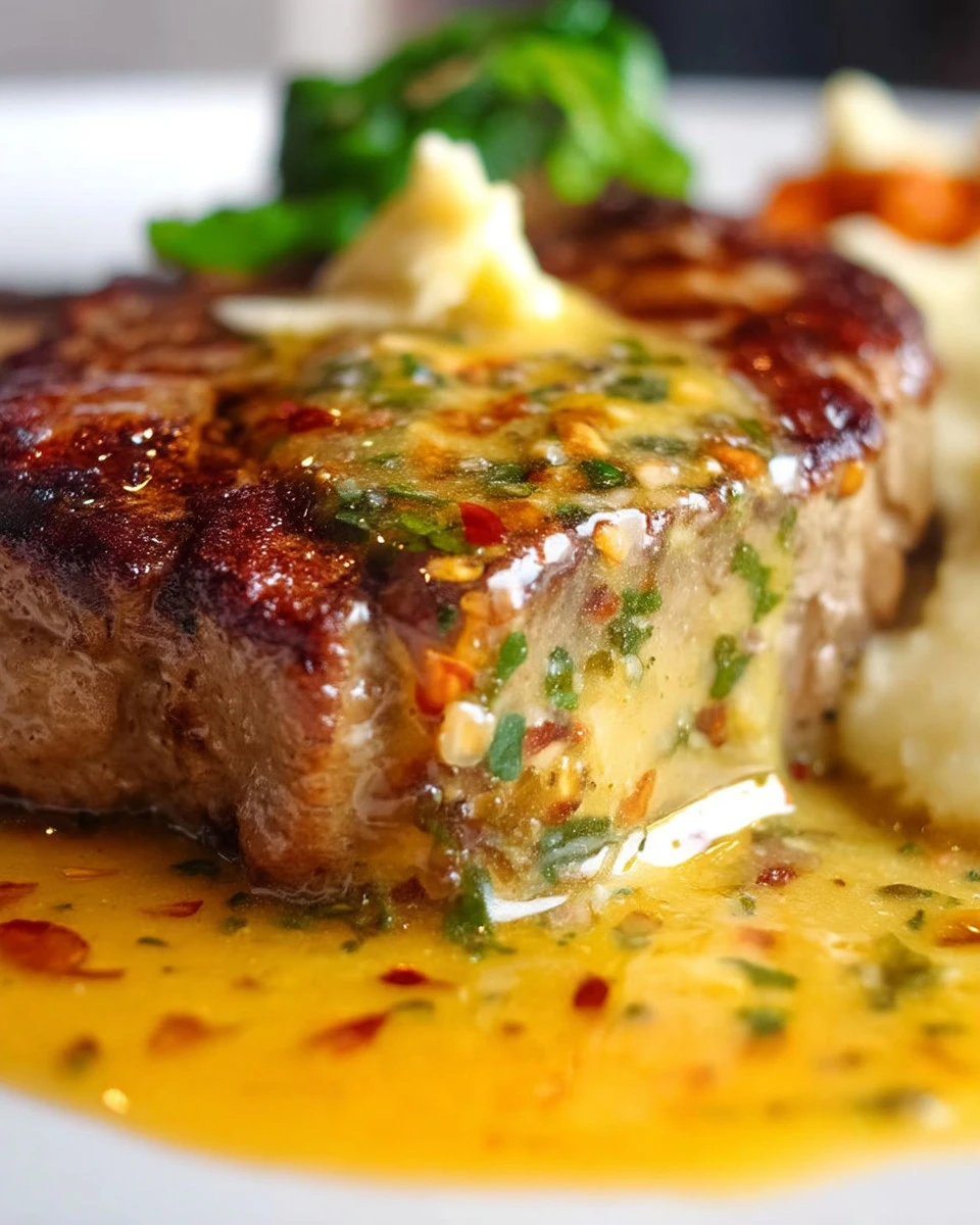 Delicious Café de Paris Steak served with savory butter sauce