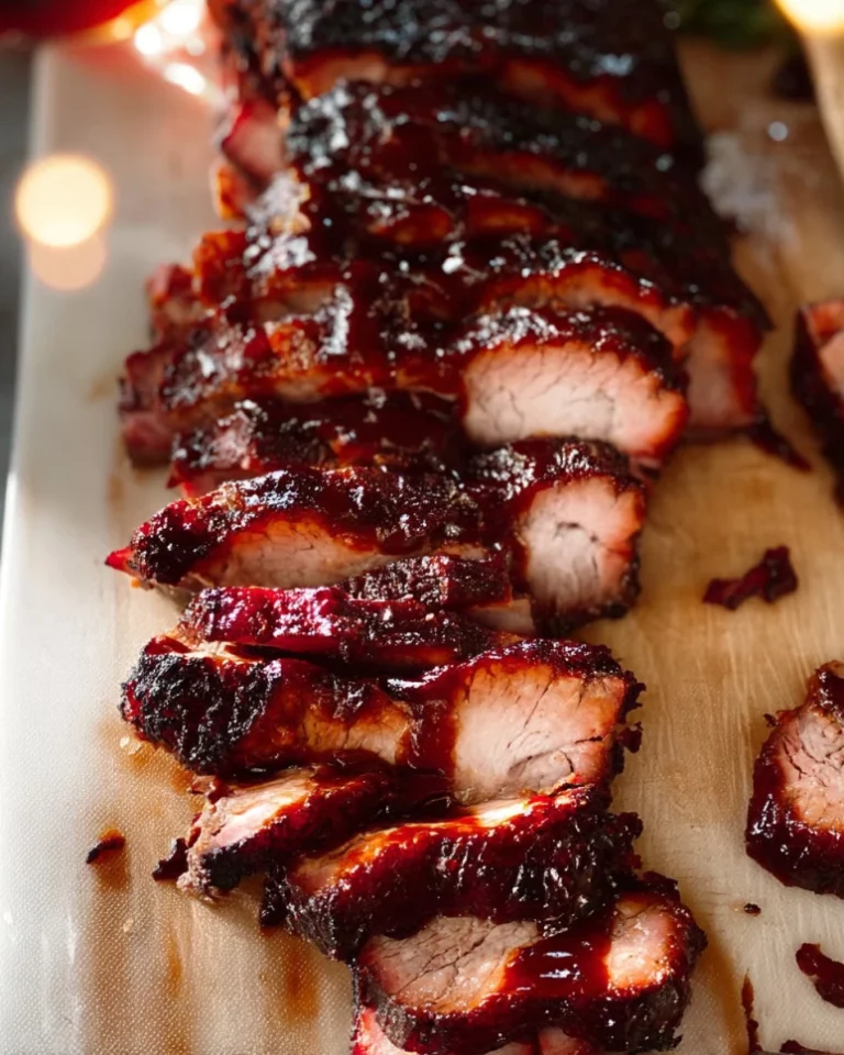 Delicious Char Siu Pork dish served with rice and vegetables.