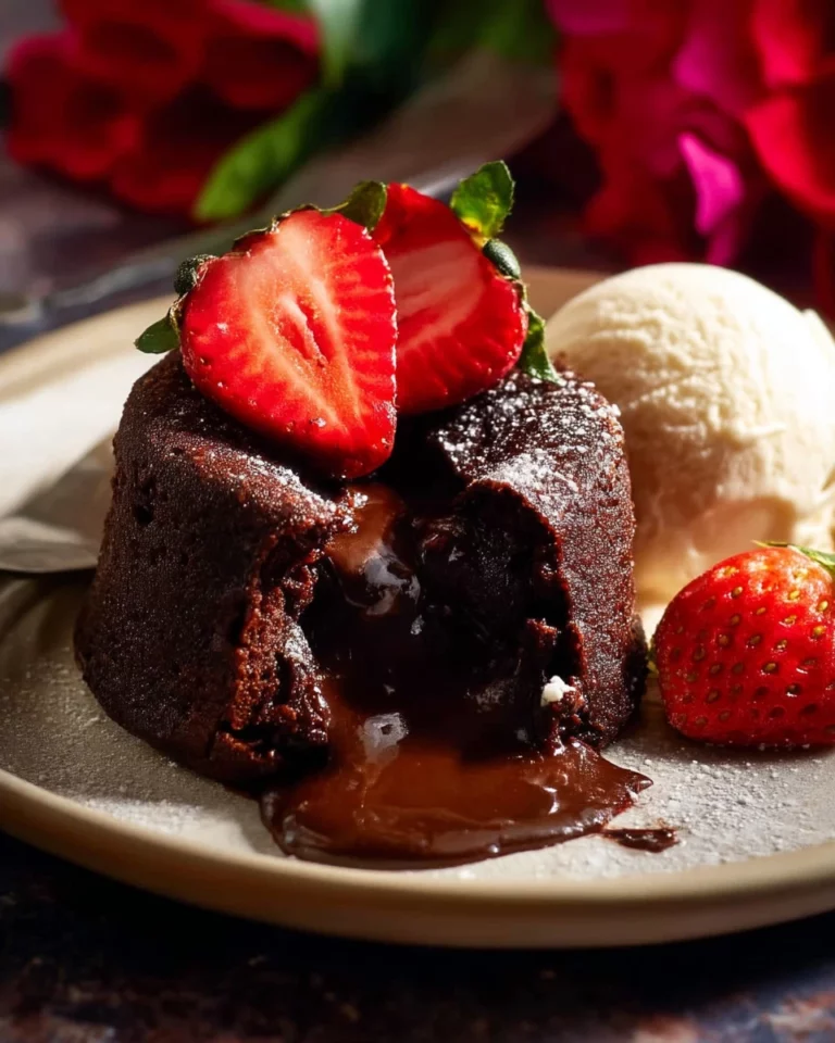Irresistible molten chocolate cakes with gooey chocolate center