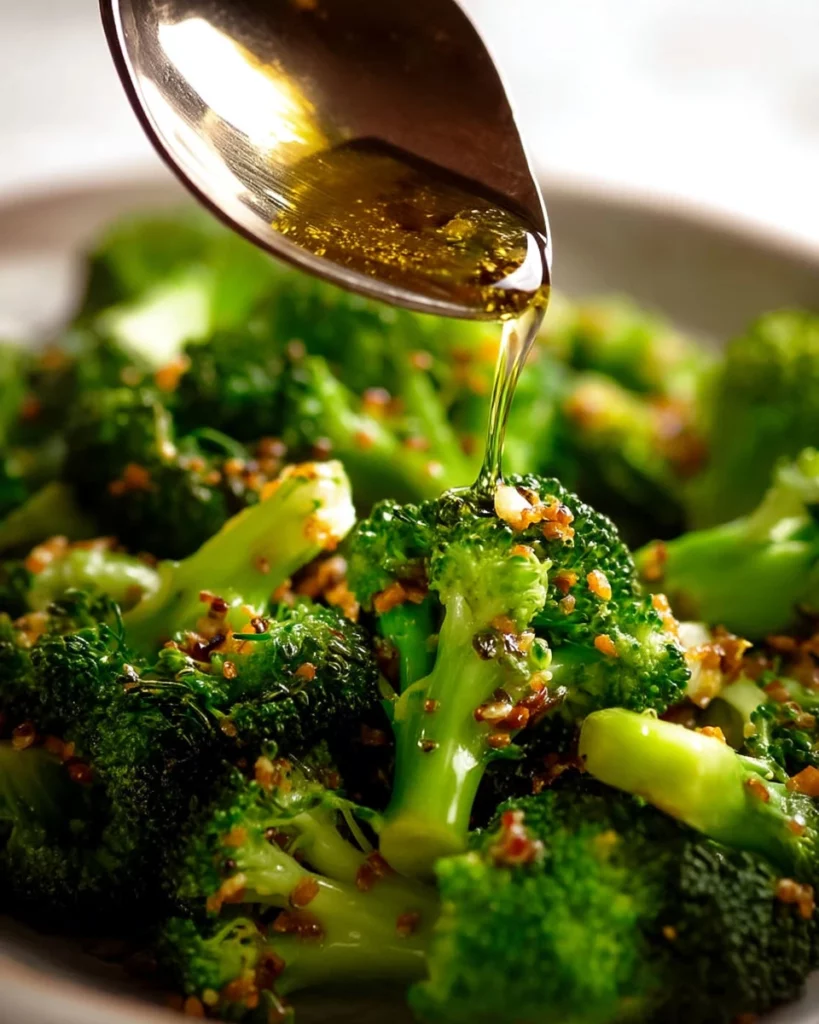 Delicious New York Times broccoli salad with cumin, garlic, and sesame dressing.