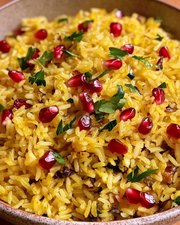 Jewelled Rice Pilaf with colorful ingredients and spices