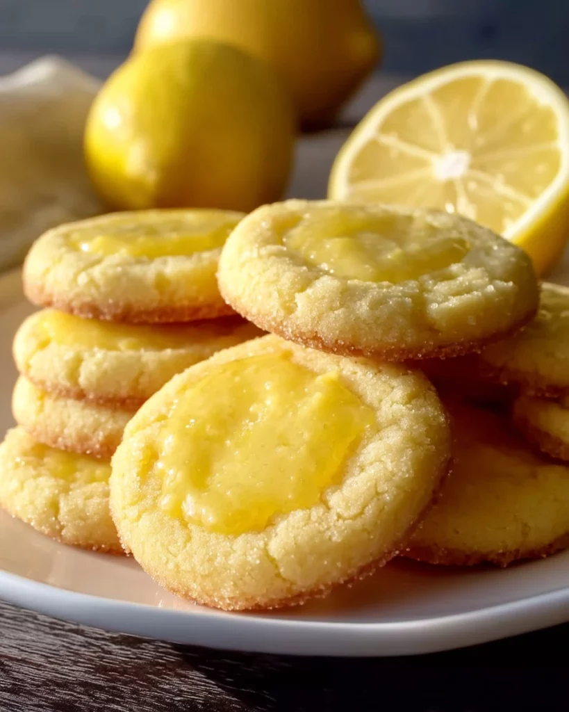 Lemon Poundcake Cookies with a bright lemon glaze and fresh lemon zest