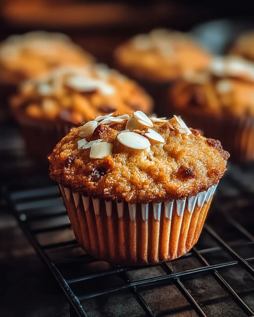 Freshly baked Morning Glory Muffins with fruits and nuts