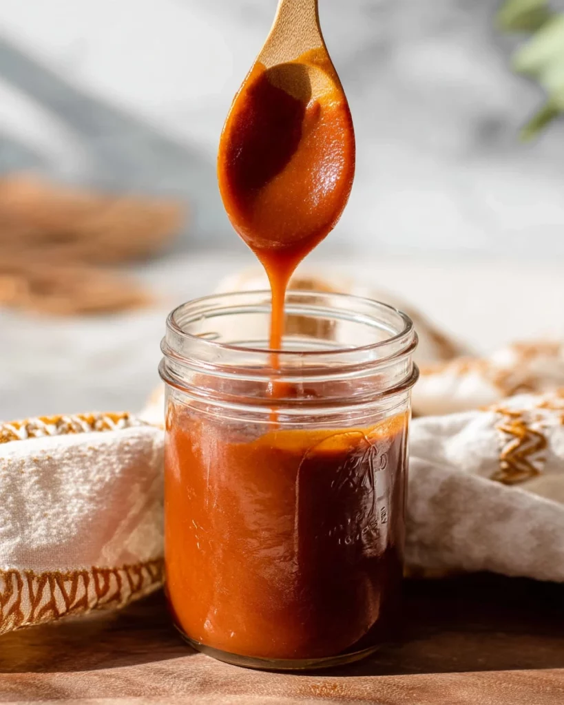 Bowl of homemade quick and easy red enchilada sauce