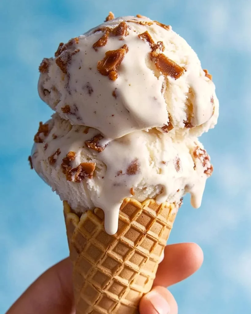 Homemade Rum Raisin Ice Cream served in a dessert bowl
