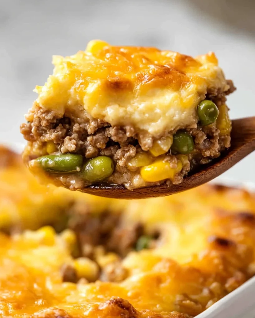 Delicious Tater Tot Casserole served in a baking dish