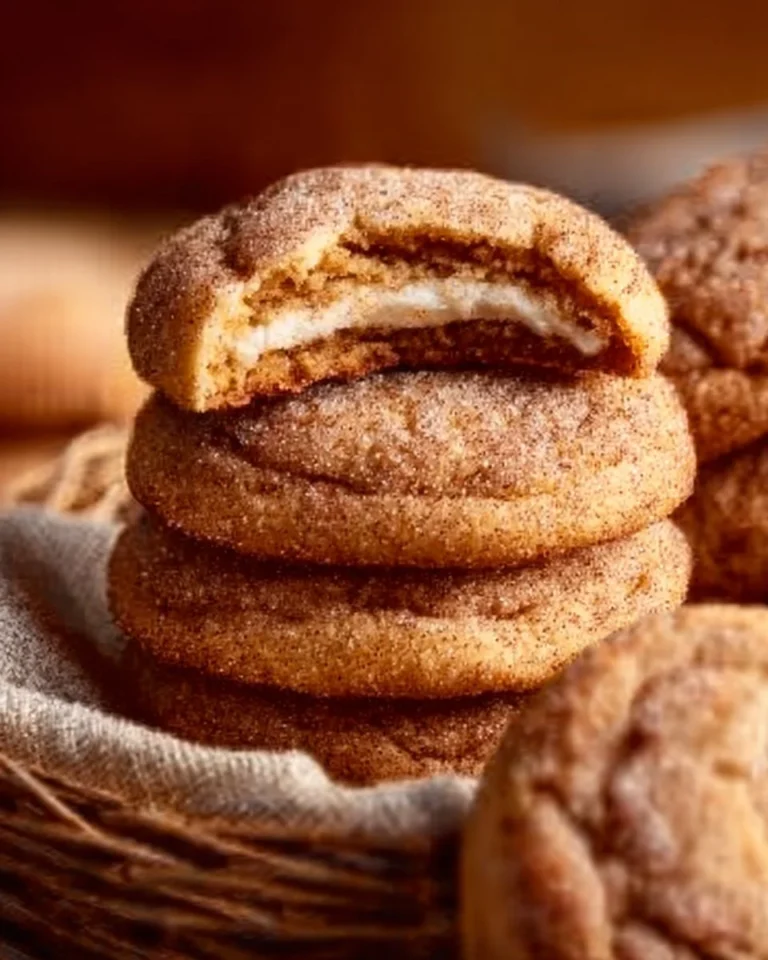 Freshly baked apple cider cheesecake cookies with a cinnamon sprinkle.