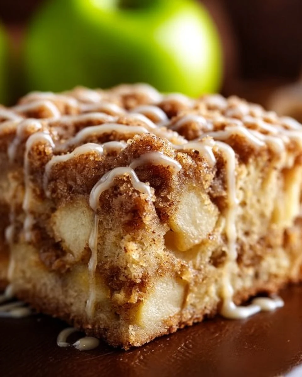 Delicious homemade Apple Crumb Cake with a crumbly topping and fresh apples