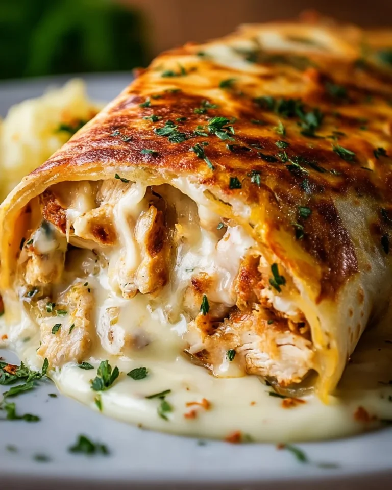 Cheesy garlic chicken wraps loaded with melted cheese and fresh garlic