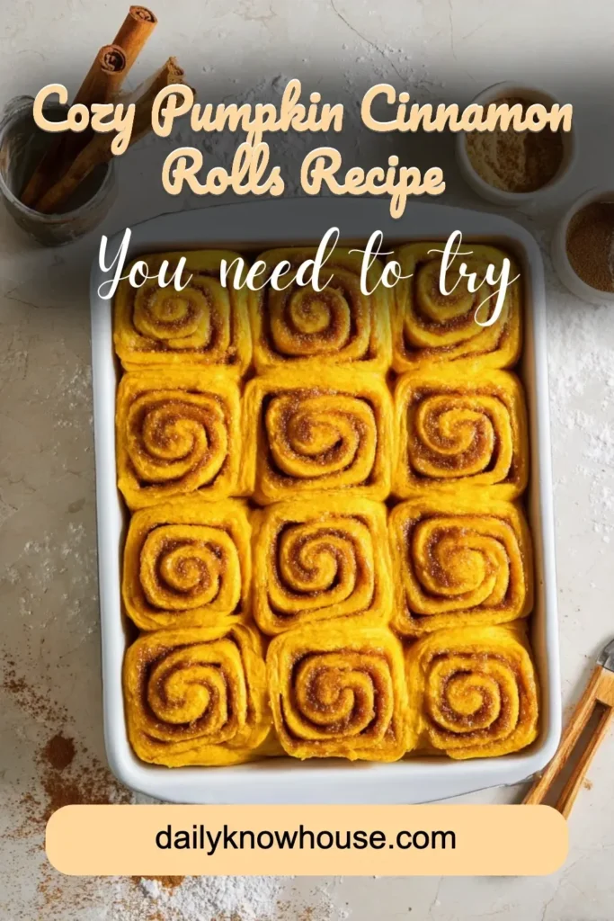 Delicious homemade pumpkin cinnamon rolls with cream cheese icing