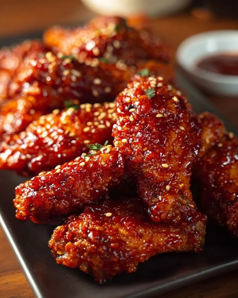 Crispy Korean Fried Chicken served with dipping sauce