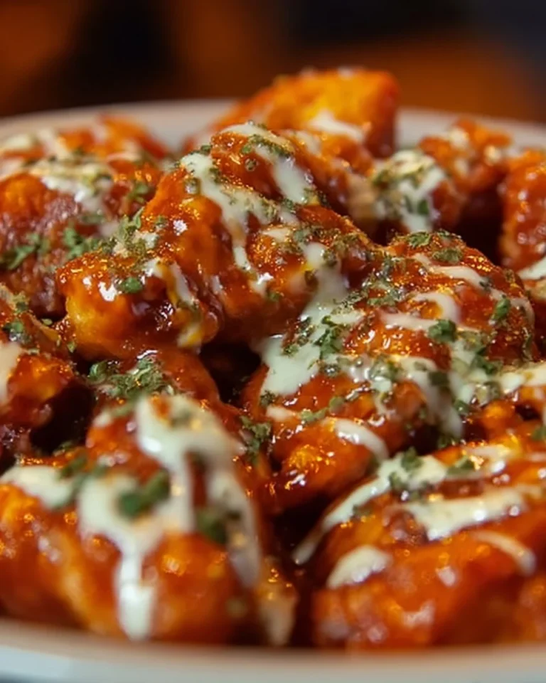 Crispy and spicy Korean fried chicken served with dipping sauce and side dishes.