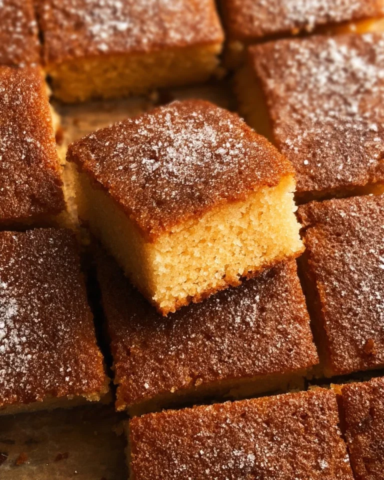Delicious apple cider donut cake topped with cinnamon sugar coating