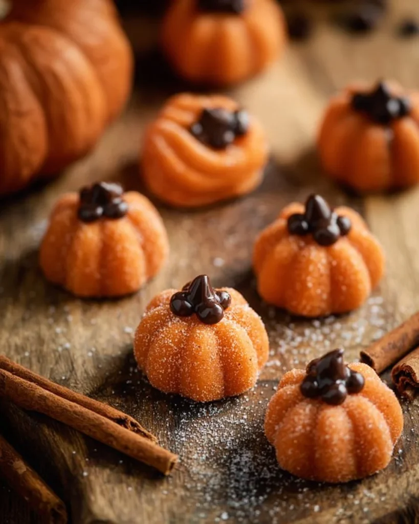 Delicious pumpkin cheesecake truffles on a decorative plate