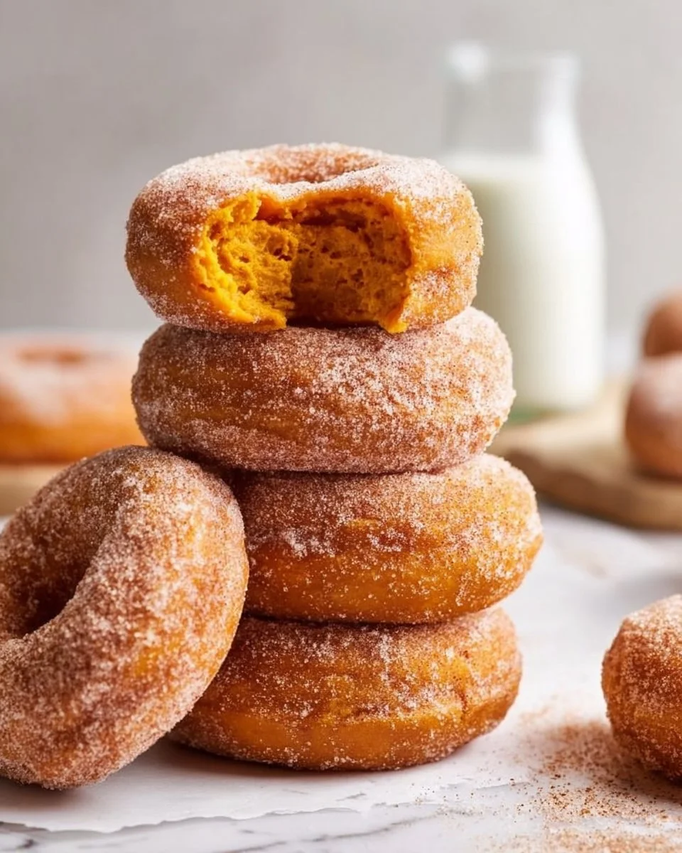 Gluten-free pumpkin donuts with icing on a plate