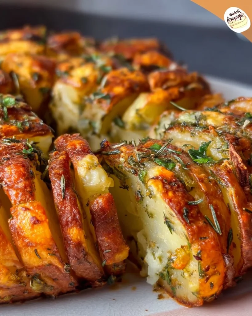 Delicious herb roasted potatoes with fresh herbs and seasonings.