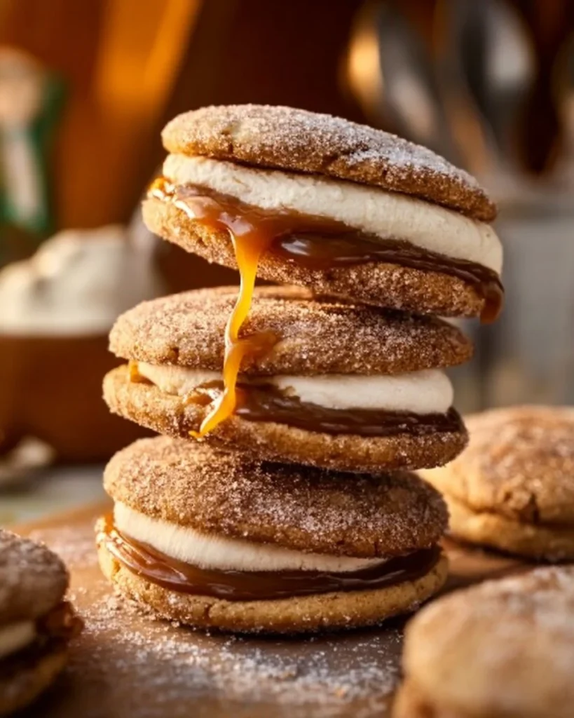 Delicious Apple Cider Whoopie Pies with creamy filling
