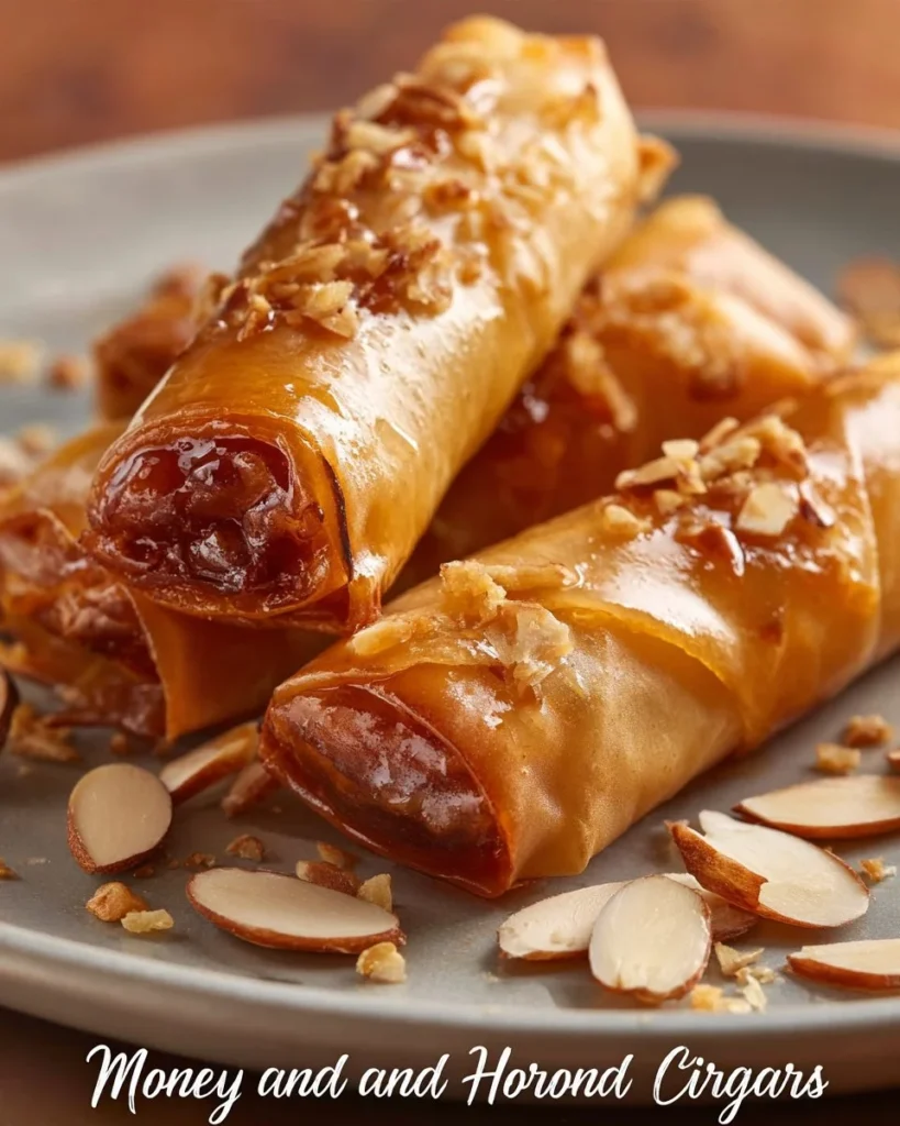Moroccan Honey Almond Cigars with a rich, sweet flavor profile