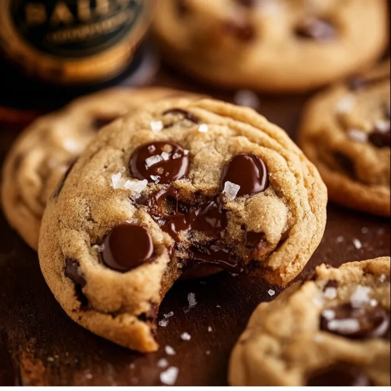 Delicious Baileys Irish Cream Chocolate Chip Cookies on a plate