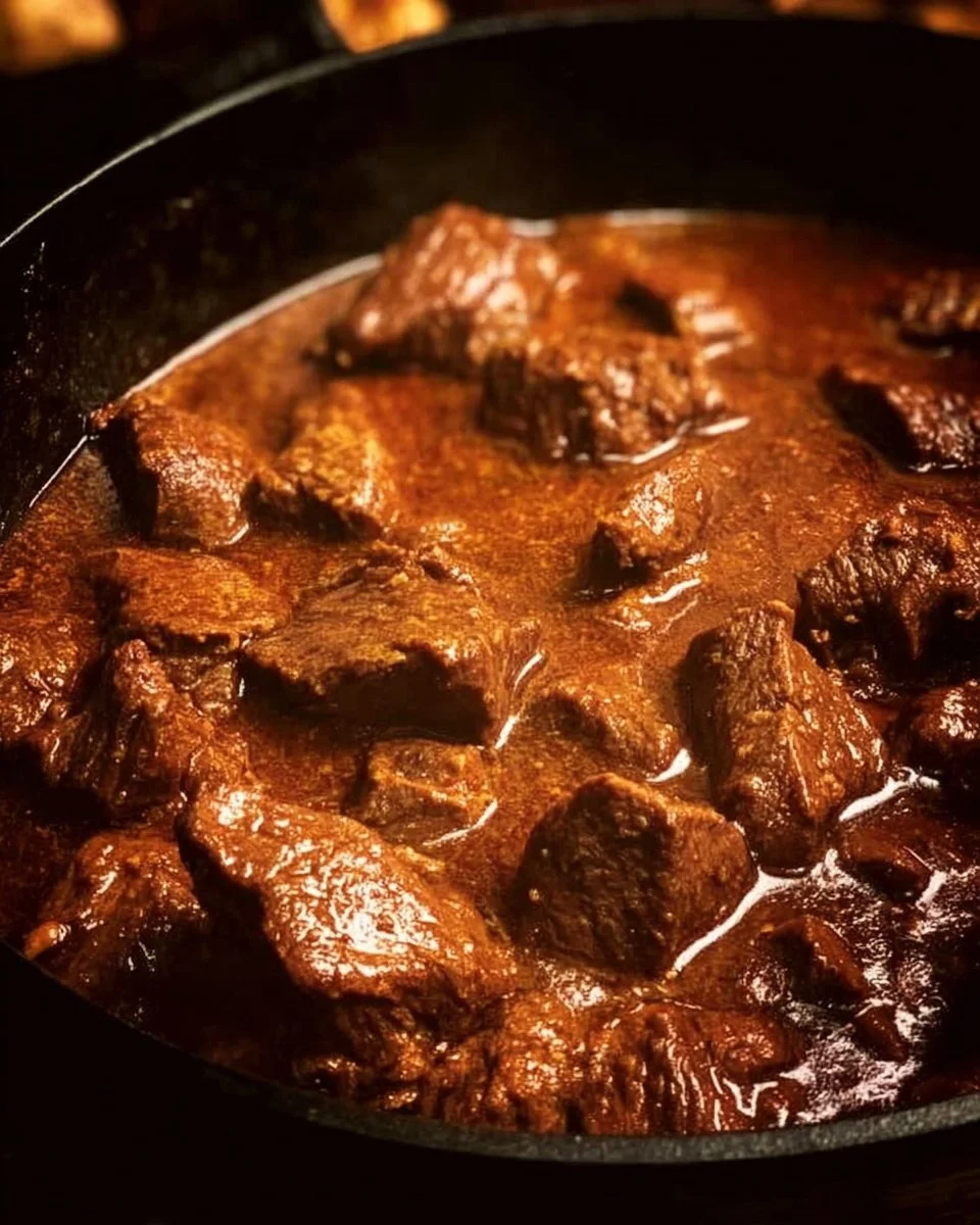 Delicious beef stew served with warm flour tortillas on a rustic table.