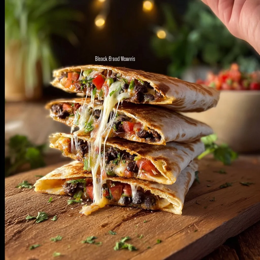 Black Bean Crunch Wrap Supreme loaded with fresh ingredients and flavors.
