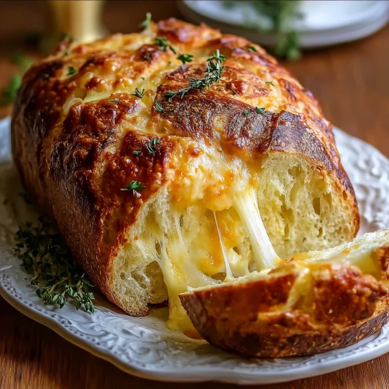 Delicious homemade cheese bread fresh out of the oven