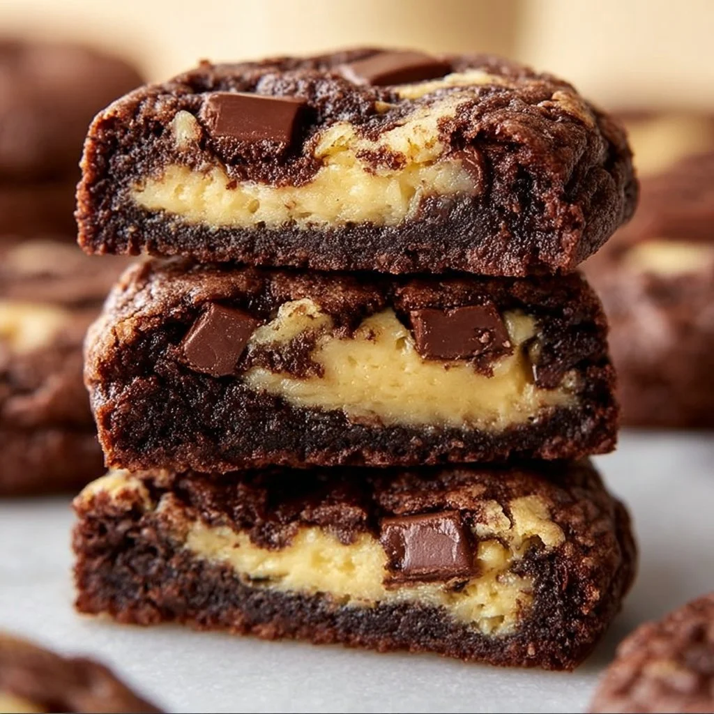 Delicious Choco Cheesecake Cookie Bites on a decorative plate