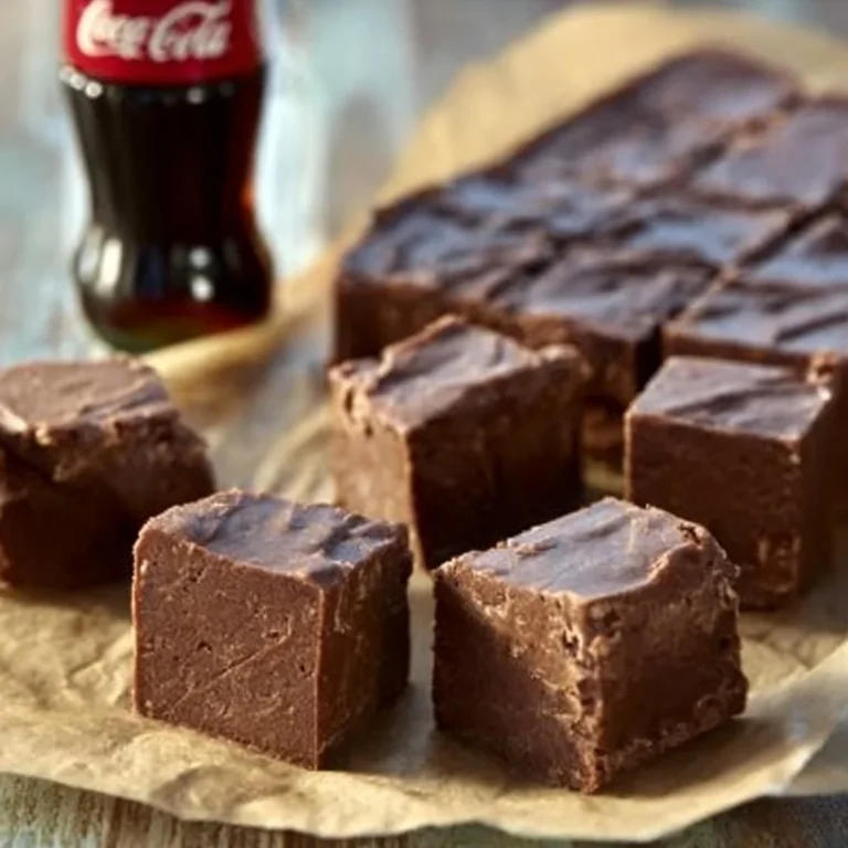 Delicious Coca-Cola Fudge with a rich chocolatey texture and fizzy flavor accent