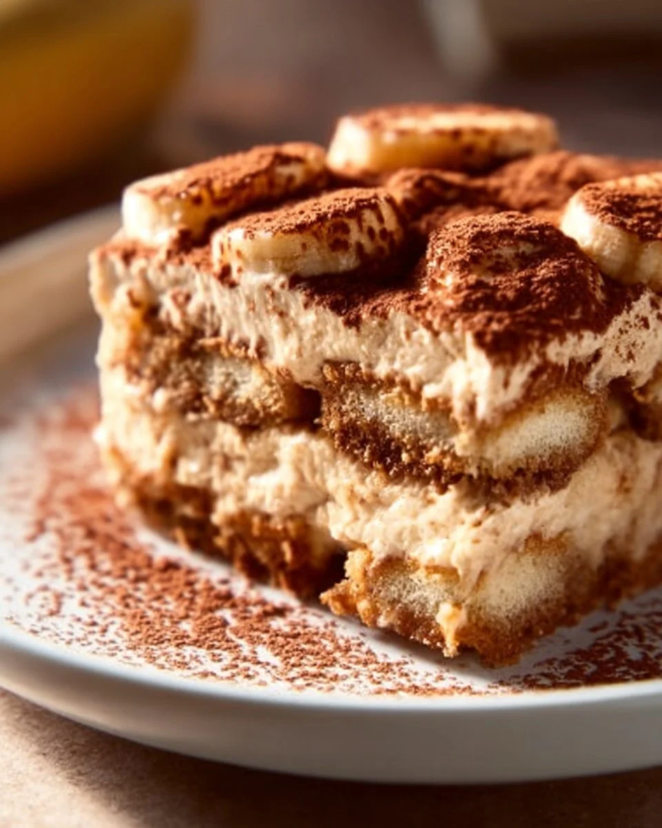 Creamy pumpkin tiramisu dessert layered with pumpkin and mascarpone cream