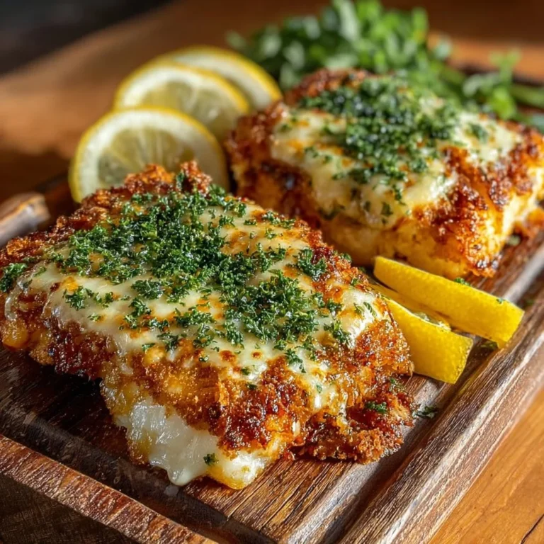 Crispy air fryer Parmesan crusted cod fillets served on a plate