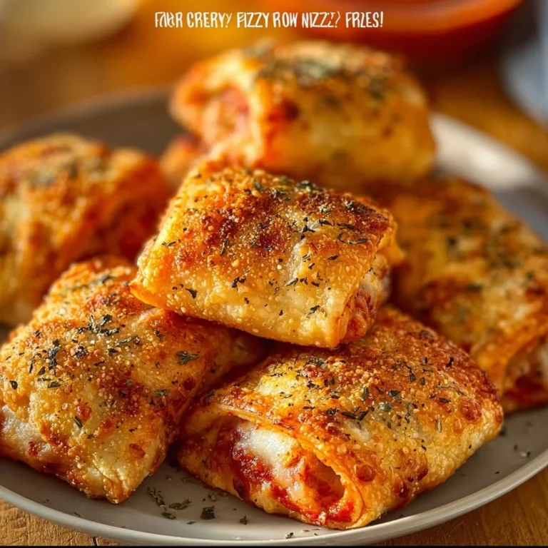 Crispy air fryer pizza rolls served on a plate with marinara sauce