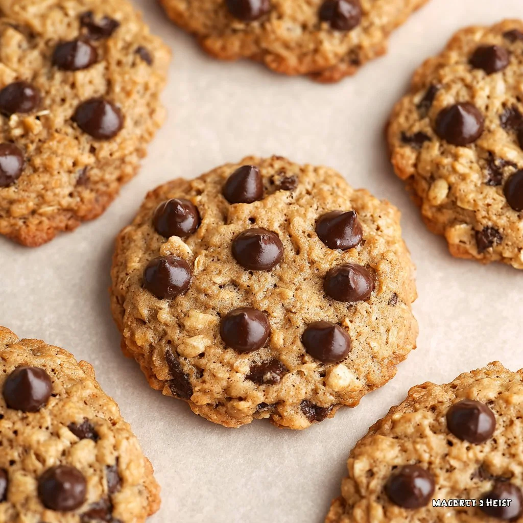 Homemade oatmeal protein cookies arranged on a plate, healthy and delicious snack