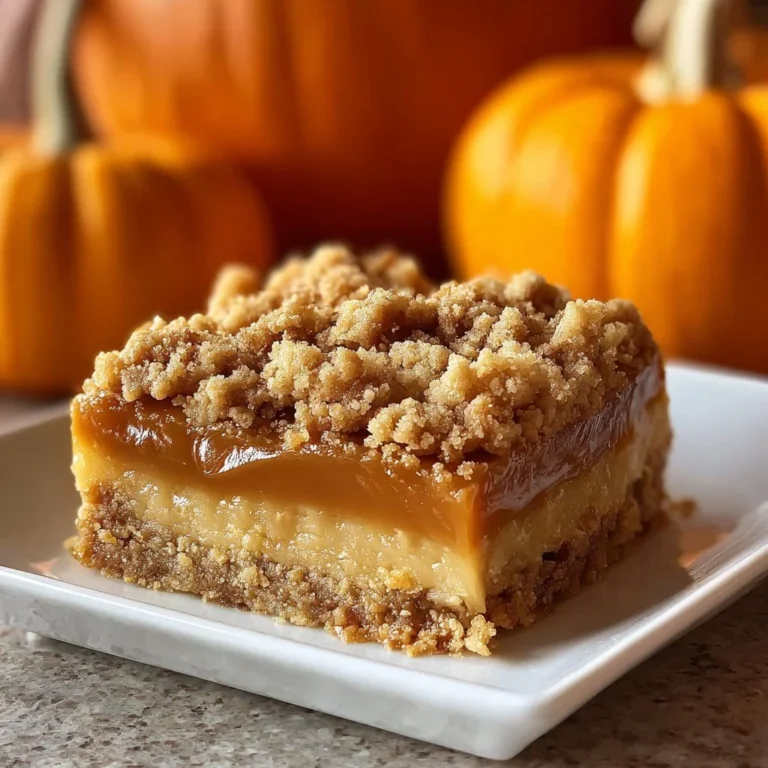 Delicious pumpkin pie crumble topped with a crunchy streusel crust