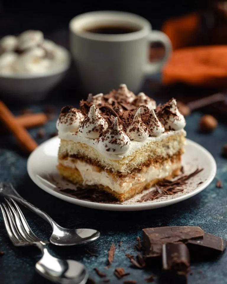 Delicious pumpkin spice latte tiramisu dessert with a rich coffee flavor