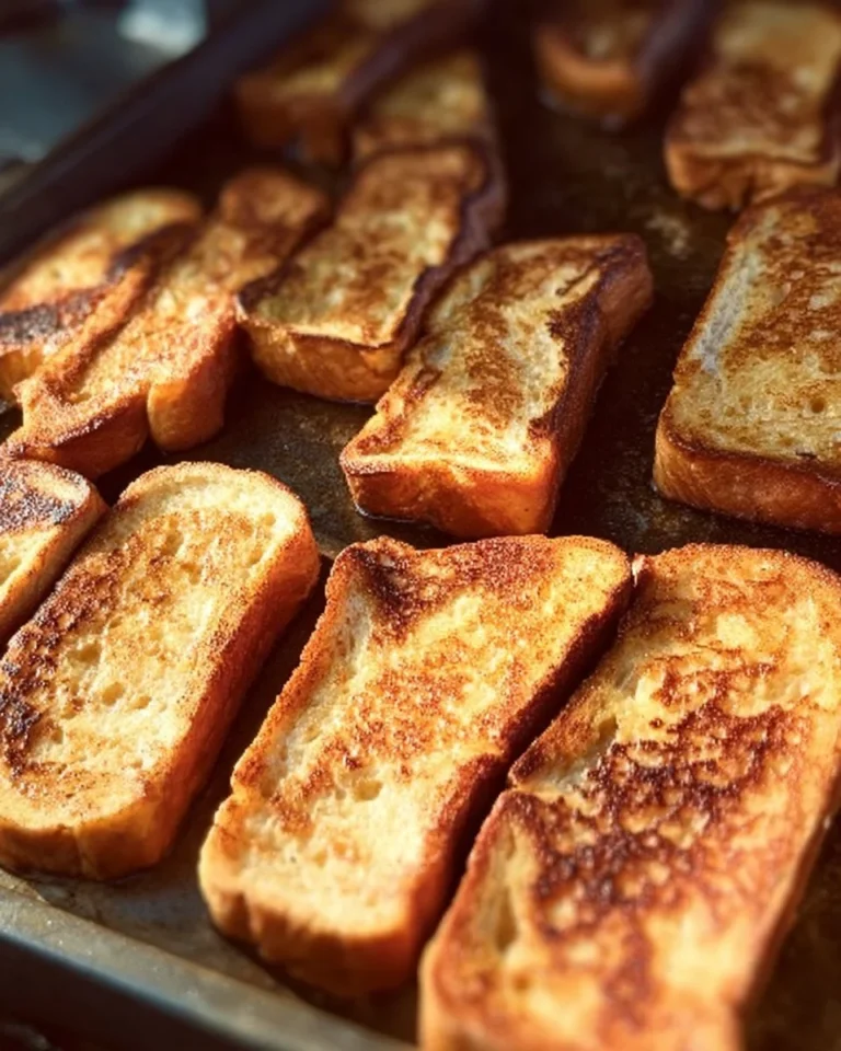 Delicious homemade Freezer French Toast Sticks ready to be enjoyed