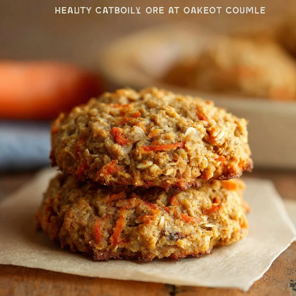 Healthy carrot cake oatmeal cookies made with oats and carrots for a nutritious treat.