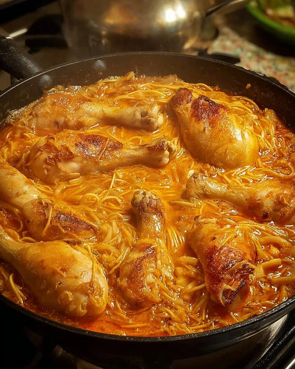 Delicious noodle chicken dish with tender chicken and flavorful noodles