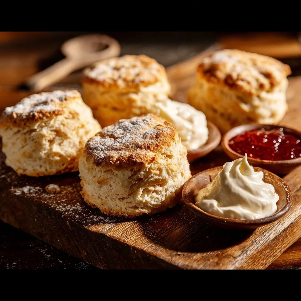 Perfect scones recipe showcasing golden-brown, flaky classic scones on a platter.