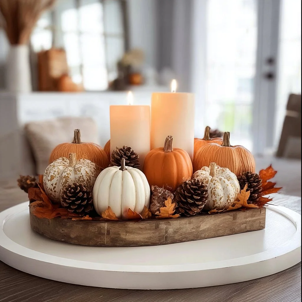 Beautiful fall decor DIY crafts and centerpieces for autumn celebrations.