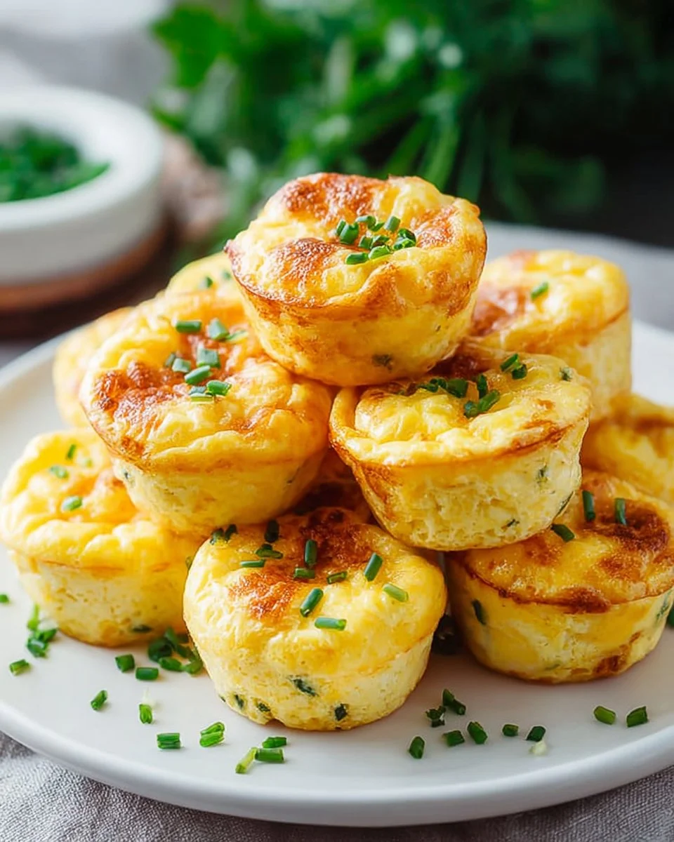Delicious cottage cheese egg bites served on a plate with toppings.
