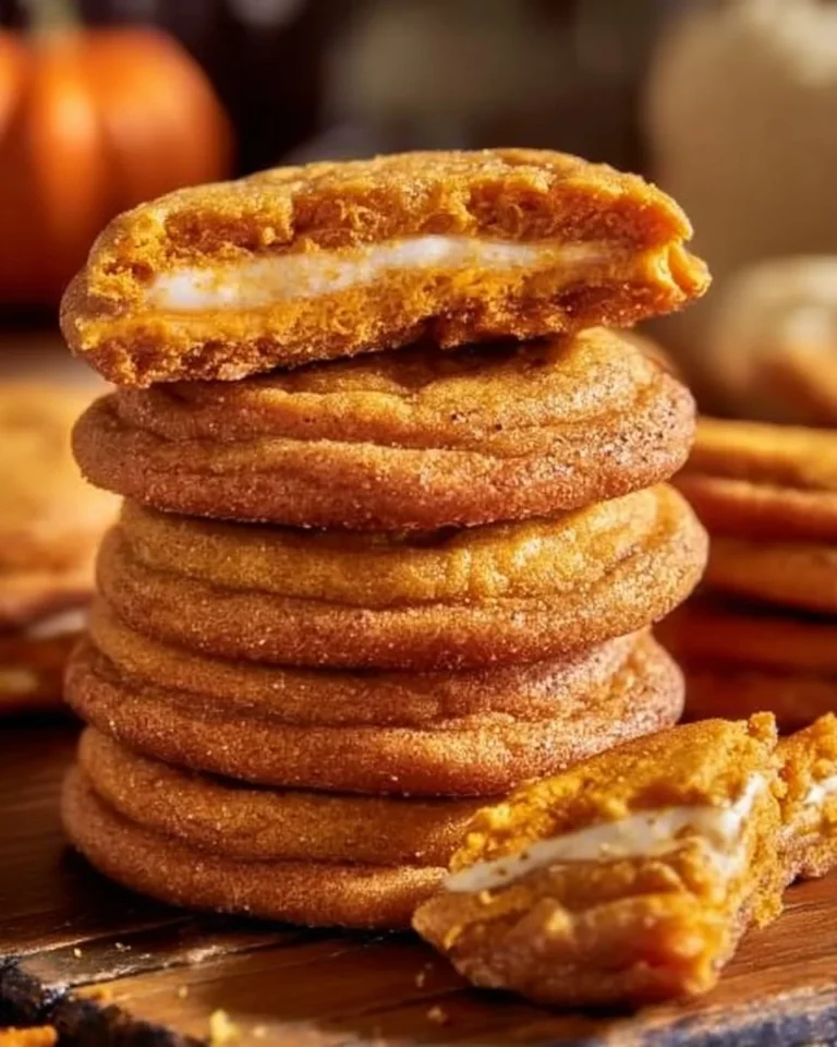 Delicious Pumpkin Cheesecake Cookies arranged on a plate with fall decor