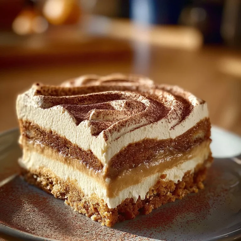 Pumpkin Spice Gooey Cake topped with Cream Cheese Frosting on a plate