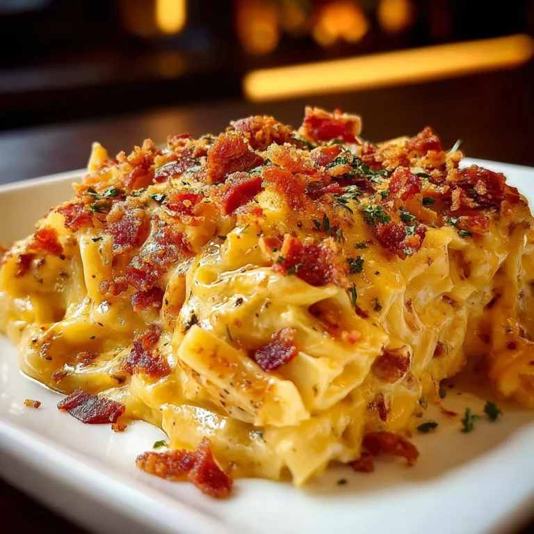 Spicy Southern Cheesy Chicken Spaghetti Casserole topped with cheese and spices