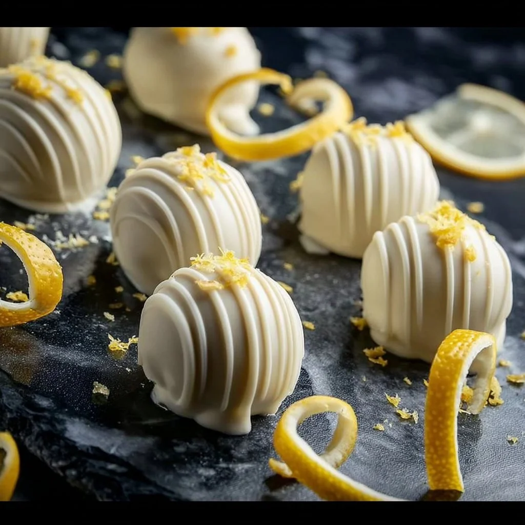 Delicious white chocolate limoncello truffles with a zesty lemon flavor